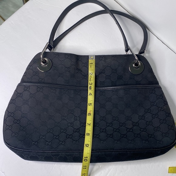 GUCCI Black GG Canvas Eclipse Bag AUTHENTIC - Picture 15 of 16